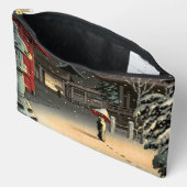 Pochette À Accessoires Tsuchiya Koitsu - Neige au temple de Nezu (Ouvrir)