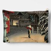 Pochette À Accessoires Tsuchiya Koitsu - Neige au temple de Nezu (Verso)
