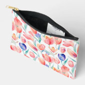 Pochette À Accessoires Tulipes d'aquarelle Motif petit (Ouvrir)