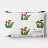 Pochette À Accessoires Tulipes rouges avec verdure (Recto)