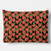 Pochette À Accessoires Tulipes rouges rétro, personnalisée (Verso)