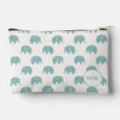 Pochette À Accessoires Turquoise Cute Elephant Motif (Verso)
