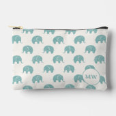 Pochette À Accessoires Turquoise Cute Elephant Motif (Recto)