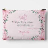 Pochette À Accessoires Typographie Bohème Florale Pour Future Maman (Recto)