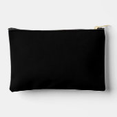 Pochette À Accessoires Typographie de script chic Nom personnalisé Noir (Verso)