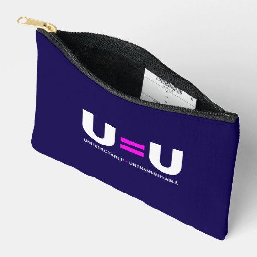 Pochette À Accessoires U=U VIH Indétectable Égale Non Transmissible (Ouvrir)