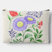 Pochette À Accessoires Un ensemble de fleurs peintes à l'aquarelle (Recto)