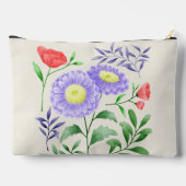 Pochette À Accessoires Un ensemble de fleurs peintes à l'aquarelle (Verso)