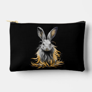 Pochette À Accessoires Un lapin gris génial en feu
