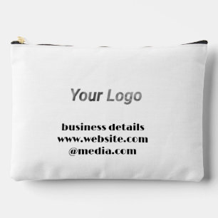 Pochette À Accessoires Un logo personnalisé simple et élégant ici compagn