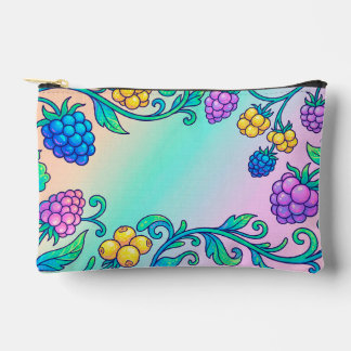 Pochette À Accessoires Un motif de baies psychédéliques vibrant