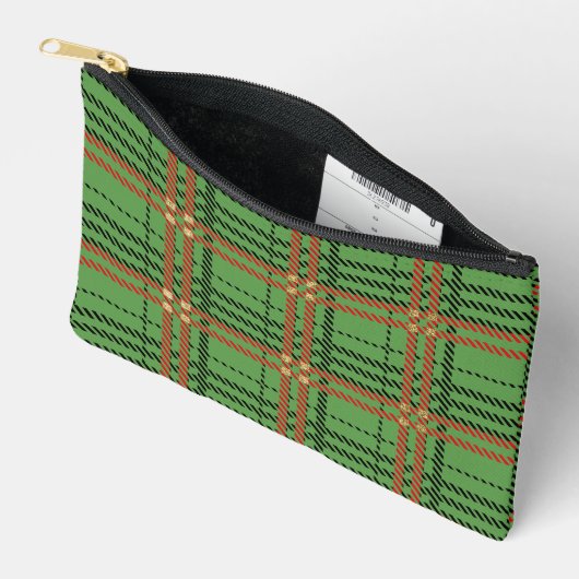 Pochette À Accessoires Un Motif rouge et vert (Ouvrir)
