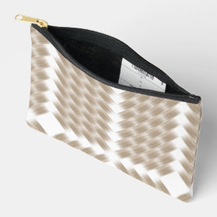 Pochette À Accessoires Un triangle blanc équilatéral centré sur une plain
