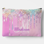 Pochette À Accessoires Unicorne rose mignonne Parties scintillant arc-en- (Recto)