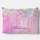 Pochette À Accessoires Unicorne rose mignonne Parties scintillant arc-en- (Verso)