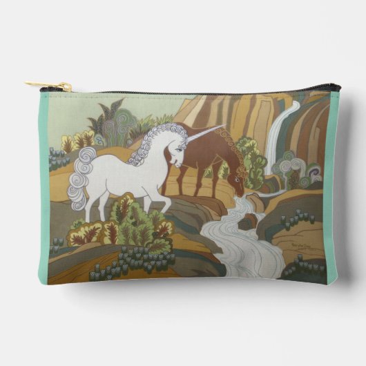 Pochette À Accessoires Unicorne stylisée et cheval (Recto)