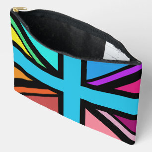 Pochette À Accessoires Union Jack/Drapeau Multicolore+Noir