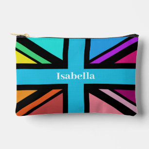 Pochette À Accessoires Union Jack/Indicateur Multicolore+Noir (Nom)