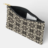 Pochette À Accessoires Unique Motif d'art élégant noir et blanc (Ouvrir)