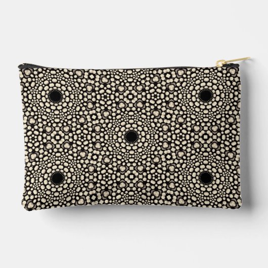 Pochette À Accessoires Unique Motif d'art élégant noir et blanc (Verso)