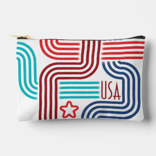 Pochette À Accessoires USA Deco Rayures - 250e anniversaire de l'Amérique