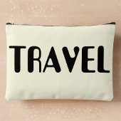 Pochette À Accessoires Vacances Voyage Neutre Noir Bold Script Feminine