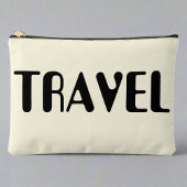 Pochette À Accessoires Vacances Voyage Neutre Noir Bold Script Feminine