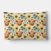 Pochette À Accessoires Vaches Highland et fleurs de tournesol jaune (Verso)