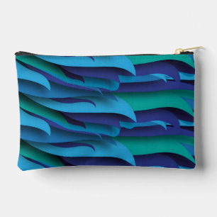 Pochette À Accessoires Vague de différentes couleurs du bleu au vert