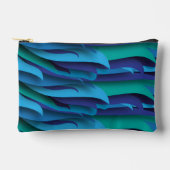 Pochette À Accessoires Vague de différentes couleurs du bleu au vert (Recto)
