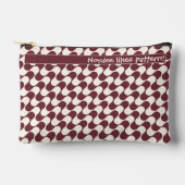 Pochette À Accessoires Vagues abstraites rouges et blanches avec texte (Recto)