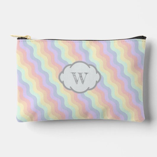 Pochette À Accessoires Vagues arc-en-ciel pastel (Recto)