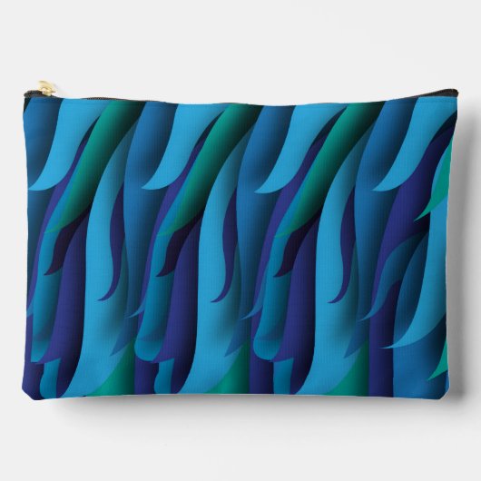 Pochette À Accessoires Vagues de différentes couleurs du bleu au vert (Recto)