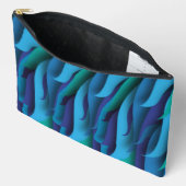 Pochette À Accessoires Vagues de différentes couleurs du bleu au vert (Ouvrir)