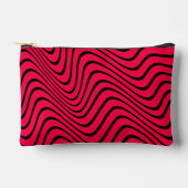 Pochette À Accessoires vagues noires et rouges (Recto)