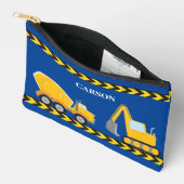 Pochette À Accessoires Véhicule de construction cool Custom Kids Bleu (Ouvrir)