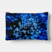 Pochette À Accessoires Verre Noir Et Bleu Abstrait (Recto)