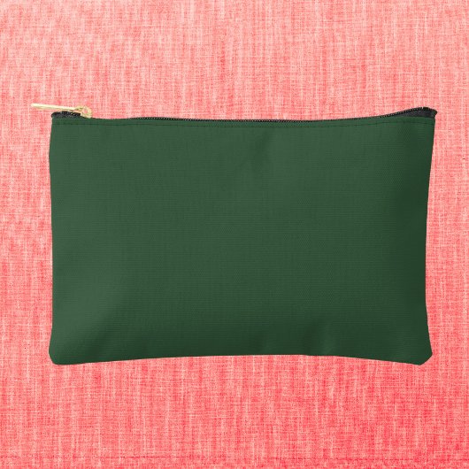 Pochette À Accessoires Vert émeraude foncé uni