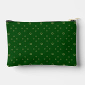 Pochette À Accessoires Vert Kelly | Soleil Zinnia Doré (Verso)