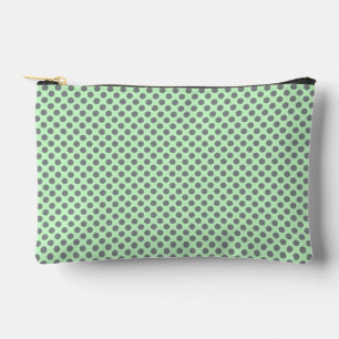 Pochette À Accessoires Vert menthe à pois gris par Shirley Taylor