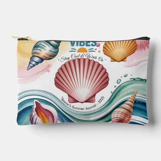 Pochette À Accessoires Vibes d'été Carnet tropical (Recto)