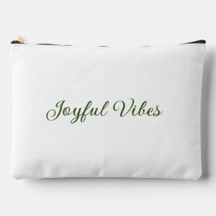 Pochette À Accessoires Vibes joyeux Noël vert nom de famille