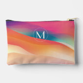 Pochette À Accessoires Vibrant coloré abstrait simple monogramme (Verso)