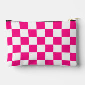 Pochette À Accessoires Vichy rose clair géométrique rétro Monogramme (Verso)