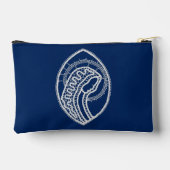 Pochette À Accessoires Vierge Marie, dentelle blanche, bleu marine (Verso)