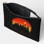 Pochette À Accessoires Ville du coucher de soleil de l'ours (Ouvrir)