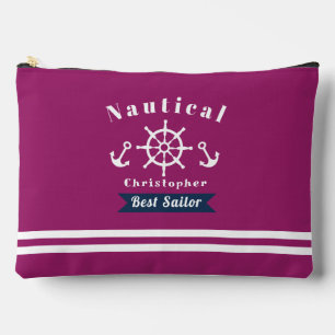 Pochette À Accessoires Vin Nautique Meilleur marin Rouge