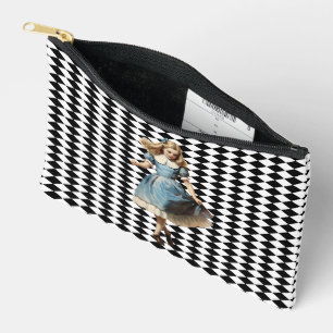 Pochette À Accessoires Vintage Alice Black White Motif