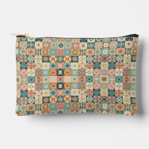 Pochette À Accessoires Vintage, patchwork, paré