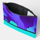 Pochette À Accessoires Violet Et Turquoise (Ouvrir)